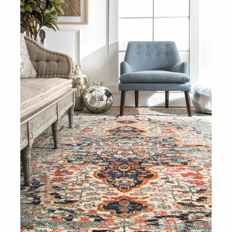 Flash Sale ✨ NuLOOM Hazy Damask Medallion Mirage Area Rug, Gray, 9'x12' 🌟 5 Flash Sale ✨ NuLOOM Hazy Damask Medallion Mirage Area Rug, Gray, 9'x12' 🌟 - Image 5