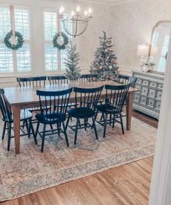 Hot Sale 🎉 Hauteloom Rosman Terracotta Brown 7'10"x10'2" Area Rug - Vintage Machine Washable Persian 😀