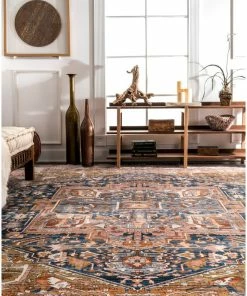 Cheapest 🔥 NuLOOM Ehtel Medallion Fringe Traditional Area Rug, Rust, 6'7"x9'4" 🔔 -Cheap Rugs Store 7cb197b20e96409a 1169 w800 h800 b0 p0
