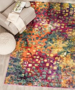 Flash Sale 😍 Safavieh Monaco Collection MNC225 Rug, Pink/Multi, 5'1" X 7'7" 🥰
