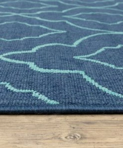 Buy 😀 Newcastle Home Madelina Lattice Navy And Blue Indoor Or Outdoor Area Rug, 6'7"x9'6" ✨ -Cheap Rugs Store 7e6122610ef5079d 7844 w800 h800 b0 p0
