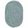 Wholesale ✔️ Capel Rugs Capel Sea Pottery Blue 0110_400 Braided Rugs 5'x8' Oval 👏