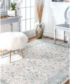Cheap 💯 NuLOOM Mist Floral Vintage Rug, Aqua, 6'7"x9' 🤩 14 Cheap 💯 NuLOOM Mist Floral Vintage Rug, Aqua, 6'7"x9' 🤩 -Cheap Rugs Store 7f31b3120e966001 3532 w800 h800 b0 p0