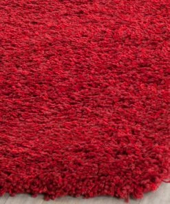 Best Pirce 🎉 Safavieh California Shag Collection SG151 Rug, Red, 4' Round 🌟