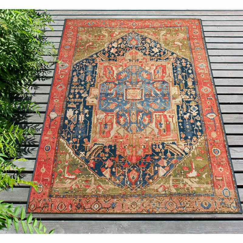 Flash Sale 😉 Liora Manne Marina Heriz Indoor/Outdoor Rug, Red, 7'10"x9'10" ✔️ 6 Flash Sale 😉 Liora Manne Marina Heriz Indoor/Outdoor Rug, Red, 7'10"x9'10" ✔️ - Image 6