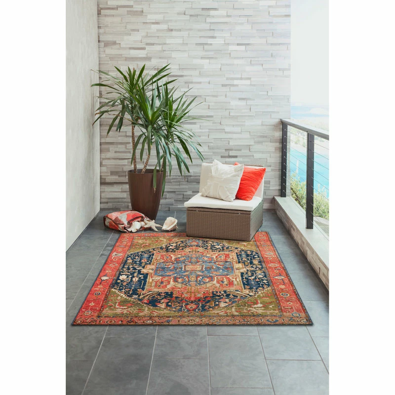 Flash Sale 😉 Liora Manne Marina Heriz Indoor/Outdoor Rug, Red, 7'10"x9'10" ✔️ 3 Flash Sale 😉 Liora Manne Marina Heriz Indoor/Outdoor Rug, Red, 7'10"x9'10" ✔️ - Image 3