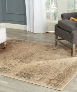 Best reviews of 🥰 Safavieh Vintage Collection VTG113 Rug, Warm Beige, 8' Round 🌟