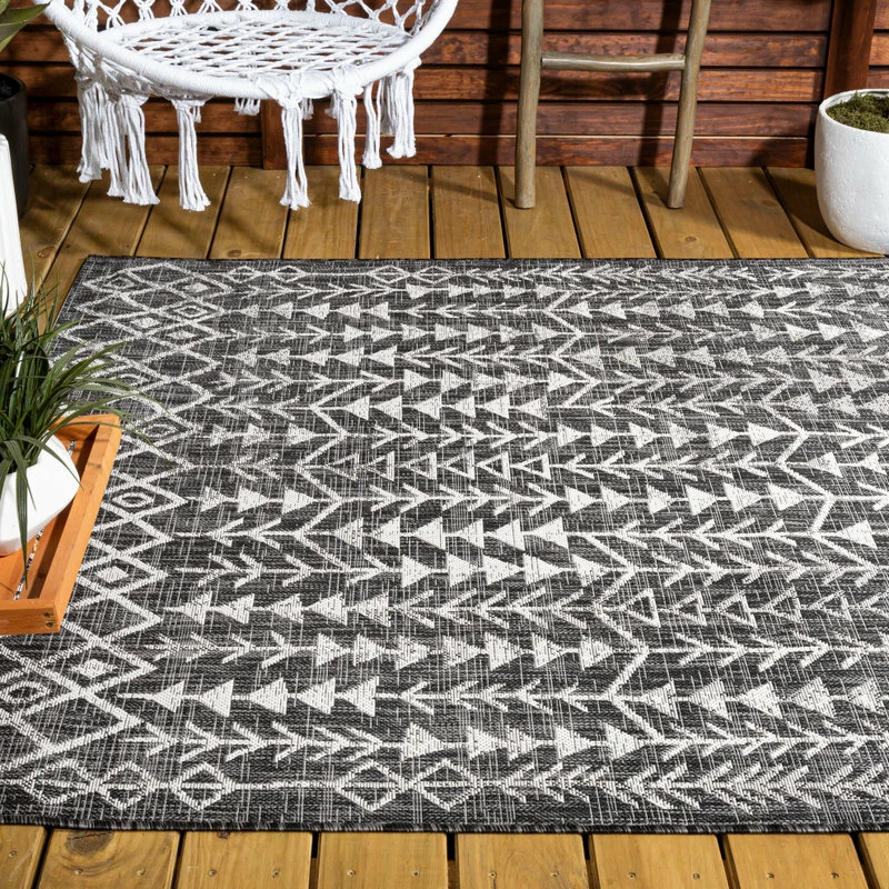 Best Pirce 💯 JONATHAN Y Tokay Bohemian Geometric Indoor/Outdoor Area Rug, Black/Ivory, 8'x10' ⭐ 3 Best Pirce 💯 JONATHAN Y Tokay Bohemian Geometric Indoor/Outdoor Area Rug, Black/Ivory, 8'x10' ⭐ - Image 3
