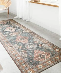 Best Pirce 😀 Loloi Rugs Printed Sea / Rust Skye Area Rug By Loloi II, Sea/Rust, 9'x12' ⭐ -Cheap Rugs Store 83a1628b0e9368c7 5643 w800 h800 b0 p0