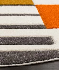 New 🤩 Safavieh Hollywood Collection HLW709 Rug, Ivory/Peacock Blue, 6'7" Round ⌛ -Cheap Rugs Store 840171b40c3e2001 4600 w800 h800 b0 p0