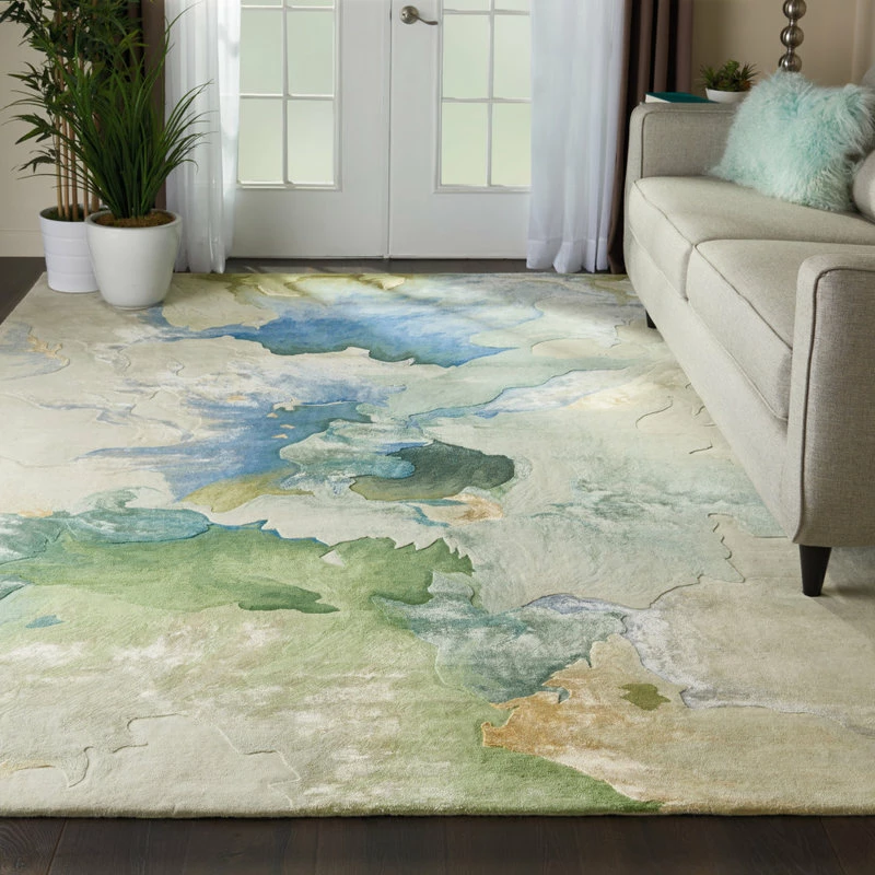 Buy 😉 Nourison Prismatic Seafoam Abstract Contemporary Area Rug, Seafoam, 8'6"x11'6", 😍 1 Buy 😉 Nourison Prismatic Seafoam Abstract Contemporary Area Rug, Seafoam, 8'6"x11'6", 😍
