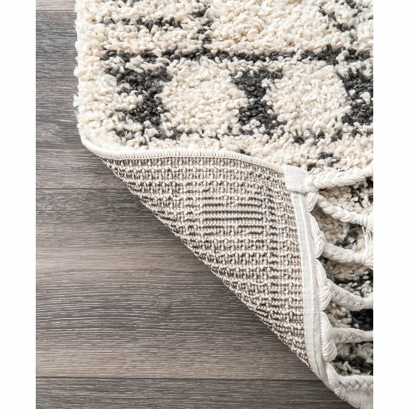 Cheap ⭐ NuLOOM Moroccan Shag Tribal Chevron Tassel Area Rug, Off-White, 9'2"x12' 🥰 6 Cheap ⭐ NuLOOM Moroccan Shag Tribal Chevron Tassel Area Rug, Off-White, 9'2"x12' 🥰 - Image 6