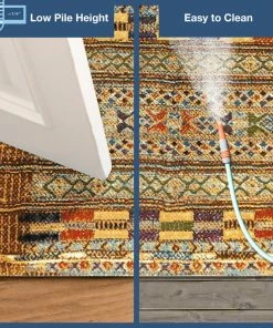 Brand new 🎉 Liora Manne Marina Tribal Stripe Indoor/Outdoor Rug, Gold, 6'6"x9'3" 👏 -Cheap Rugs Store 84810d25017b006a 9459 w800 h800 b0 p0