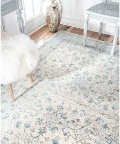 Cheap 💯 NuLOOM Mist Floral Vintage Rug, Aqua, 6'7"x9' 🤩 15 Cheap 💯 NuLOOM Mist Floral Vintage Rug, Aqua, 6'7"x9' 🤩 -Cheap Rugs Store 8531a0600e966002 3532 w800 h800 b0 p0