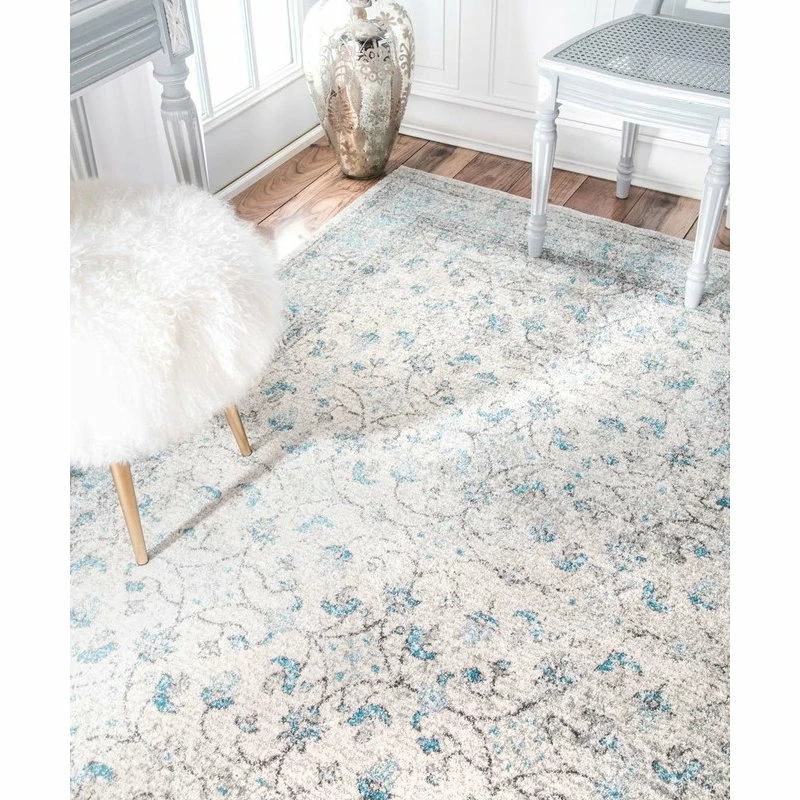 Cheap 💯 NuLOOM Mist Floral Vintage Rug, Aqua, 6'7"x9' 🤩 5 Cheap 💯 NuLOOM Mist Floral Vintage Rug, Aqua, 6'7"x9' 🤩 - Image 5