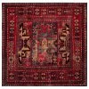Deals ❤️ Safavieh Vintage Hamadan Collection VTH213 Rug, Red/Multi, 6'7" Square 🎁