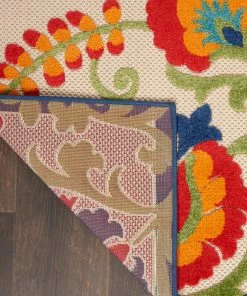 Deals 💯 Nourison Aloha Multicolor 10 Ft. X 14 Ft. Floral Contemporary Indoor/Outdoor Area Rug 🔥 -Cheap Rugs Store 8701af3b0228e087 6365 w800 h800 b0 p0