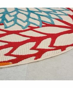 Brand new 🌟 Nourison Aloha Green 5 Ft. X 5 Ft. Floral Contemporary Indoor/Outdoor Round Rug 🤩 -Cheap Rugs Store 8831e0170acd3141 5257 w800 h800 b0 p0