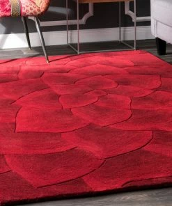 New 😀 NuLOOM Hand-Tufted Floral Transitions Area Rug, Red, 5'x8' 🧨 -Cheap Rugs Store 8a51a64e0e96615a 9837 w800 h800 b0 p0