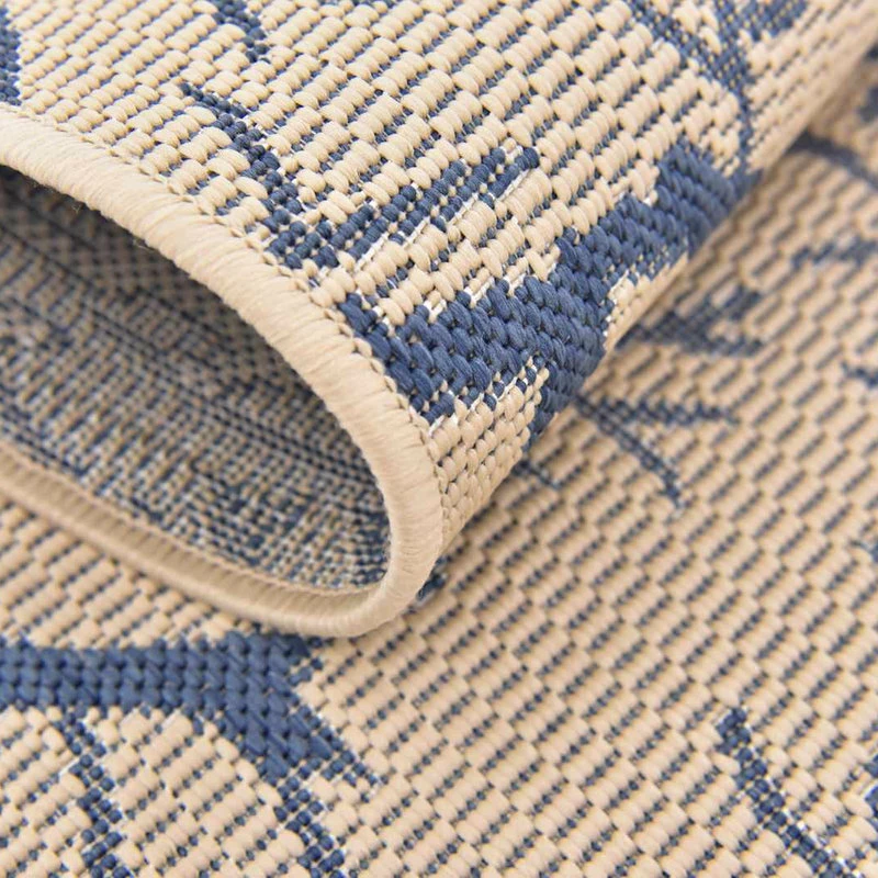 Coupon 👍 Rug Unique Loom Outdoor Botanical Beige/Navy Blue Runner 2' 0 X 6' 0 🌟 4 Coupon 👍 Rug Unique Loom Outdoor Botanical Beige/Navy Blue Runner 2' 0 X 6' 0 🌟 - Image 4