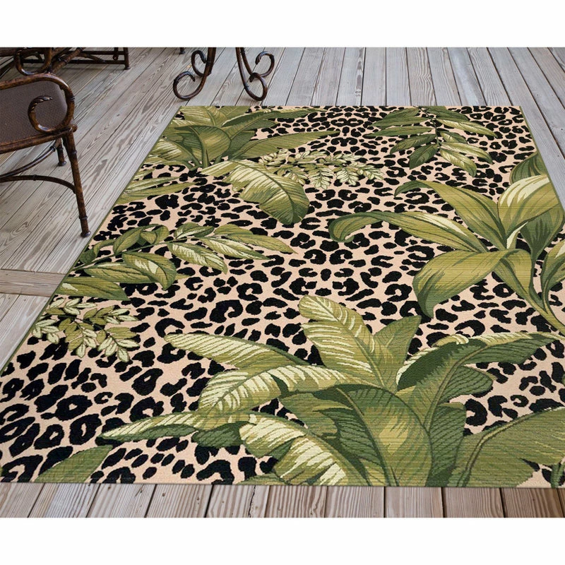 Brand new 🧨 Liora Manne Marina Safari Indoor/Outdoor Rug, Green, 4'10"x7'6" 🤩 8 Brand new 🧨 Liora Manne Marina Safari Indoor/Outdoor Rug, Green, 4'10"x7'6" 🤩 - Image 8