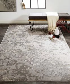 Brand new ๐ฏ Feizy Rugs Weave & Wander Orin Modern Metallic Fluid Rug, Silver/Gray, 5'x8' ๐