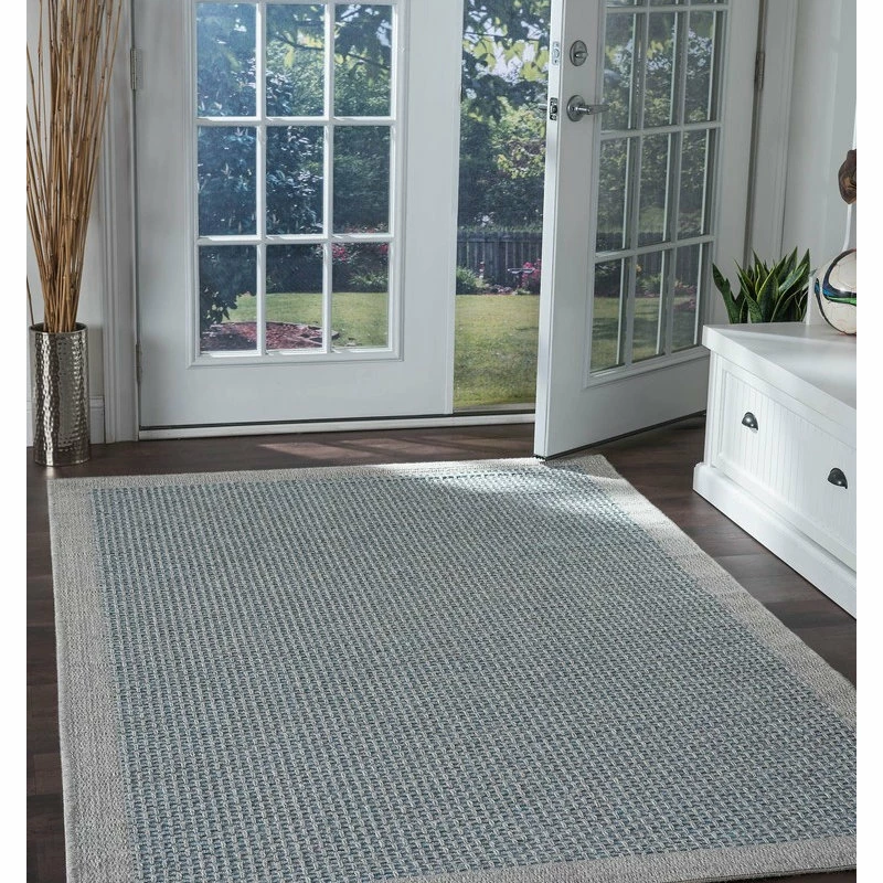 Hot Sale โจ Tayse Rugs Largo Modern Solid Blue Rectangle Easy-Care Indoor/Outdoor Area Rug, 5'x7' ๐ 1 Hot Sale โจ Tayse Rugs Largo Modern Solid Blue Rectangle Easy-Care Indoor/Outdoor Area Rug, 5'x7' ๐