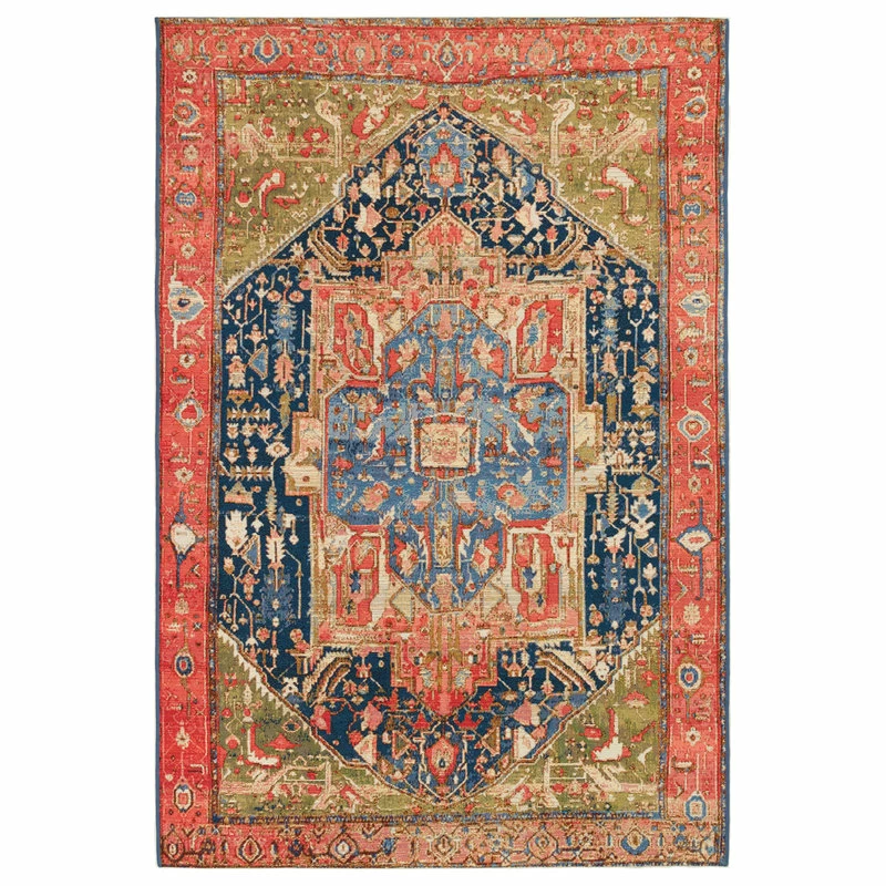 Flash Sale 😉 Liora Manne Marina Heriz Indoor/Outdoor Rug, Red, 7'10"x9'10" ✔️ 2 Flash Sale 😉 Liora Manne Marina Heriz Indoor/Outdoor Rug, Red, 7'10"x9'10" ✔️ - Image 2