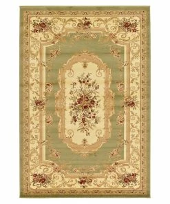 Flash Sale 🌟 Rug Unique Loom Versailles Green Rectangular 6' 0 X 9' 0 🧨 -Cheap Rugs Store 9021db2509944a12 3748 w800 h800 b1 p0