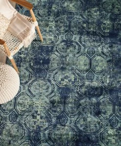 Promo 😀 Safavieh Vintage Collection VTG197 Rug, Navy, 5'3" X 7'6" 🔔