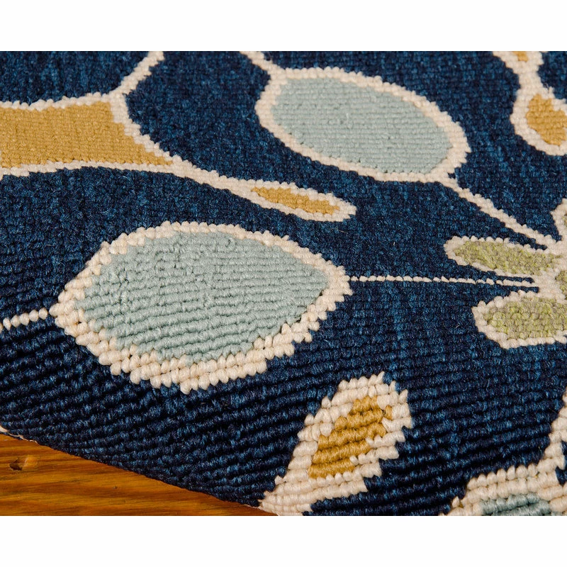Cheap 💯 Nourison Caribbean Floral Navy 7'10" X 10'6" Indoor Outdoor Area Rug ✔️ 4 Cheap 💯 Nourison Caribbean Floral Navy 7'10" X 10'6" Indoor Outdoor Area Rug ✔️ - Image 4