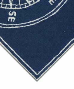 Best deal 🎁 Liora Manne Frontporch Compass Indoor/Outdoor Rug, Navy, 5' Round ❤️ -Cheap Rugs Store 9371a8df0172dc4e 0168 w800 h800 b0 p0
