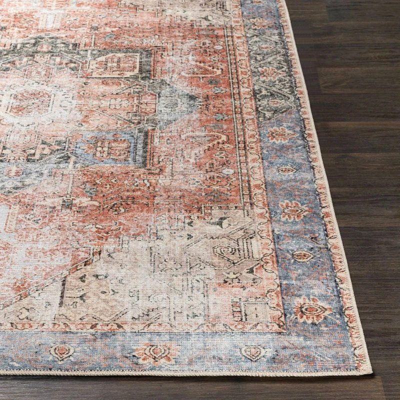 Hot Sale 🎉 Hauteloom Rosman Terracotta Brown 7'10"x10'2" Area Rug - Vintage Machine Washable Persian 😀 9 Hot Sale 🎉 Hauteloom Rosman Terracotta Brown 7'10"x10'2" Area Rug - Vintage Machine Washable Persian 😀 - Image 9