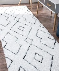 Hot Sale 🛒 NuLOOM Hand Tufted Beaulah Shag Contemporary Area Rug, White, 7'6"x9'6" 😉 -Cheap Rugs Store 9421084a0a034db9 7094 w800 h800 b0 p0