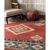 New 🔥 NuLOOM Southwestern Flamestitch Tribal Diamond Area Rug, Beige, Red, 8'x10' 🧨