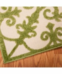 Best Pirce 🎉 Nourison Aloha Green 8 Ft. X 11 Ft. Medallion Contemporary Indoor/Outdoor Area Rug 🔥 -Cheap Rugs Store 94b14b9e09e57c4d 5219 w800 h800 b0 p0