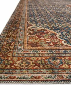 Brand new ❤️ Loloi Rugs Cobalt Blue Spice Printed Polyester Layla Area Rug By Loloi II, 2'-6"x12'-0" ❤️