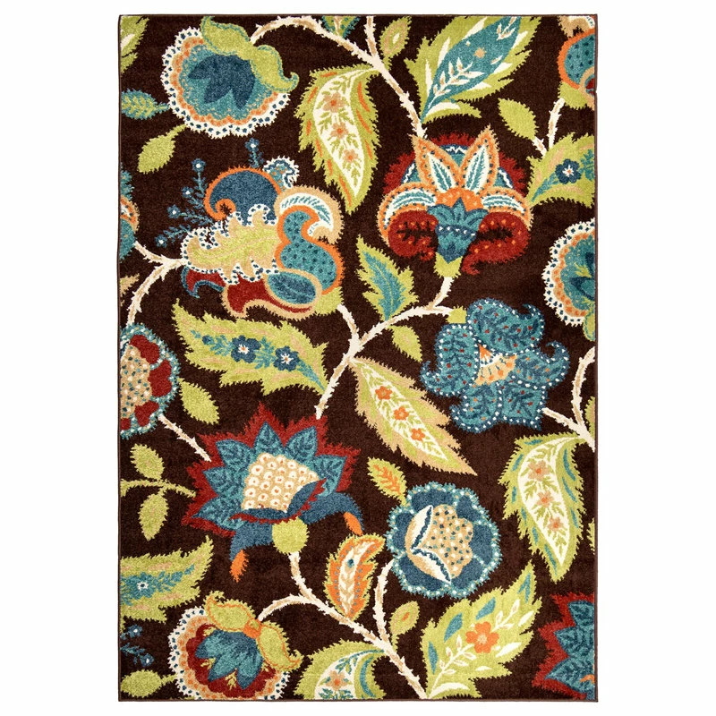 Best Pirce ⭐ Orian Rugs Orian Veranda Indoor/Outdoor Ethridge Area Rug, Brown, 5'2"x7'6" 👏 2 Best Pirce ⭐ Orian Rugs Orian Veranda Indoor/Outdoor Ethridge Area Rug, Brown, 5'2"x7'6" 👏 - Image 2