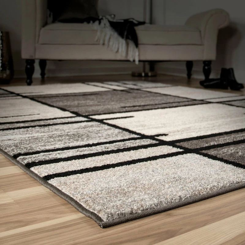 Outlet 😀 Orian Rugs Orian American Heritage Armada Blocks Area Rug, Gray, 5'3"x7'6" ✔️ 3 Outlet 😀 Orian Rugs Orian American Heritage Armada Blocks Area Rug, Gray, 5'3"x7'6" ✔️ - Image 3