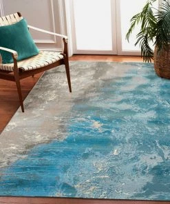 Wholesale ๐ Liora Manne Marina Surf Indoor/Outdoor Rug, Ocean, 7'10"x9'10" โ