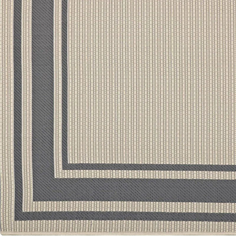 Flash Sale π₯° LexMod Rim Solid Border Borderline 8"x10" Indoor And Outdoor Area Rug, Gray/Beige π 3 Flash Sale π₯° LexMod Rim Solid Border Borderline 8"x10" Indoor And Outdoor Area Rug, Gray/Beige π - Image 3