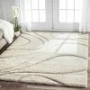 Best Sale 😉 NuLOOM Shaggy Curves Area Rug, Cream, 8'x10' 🧨