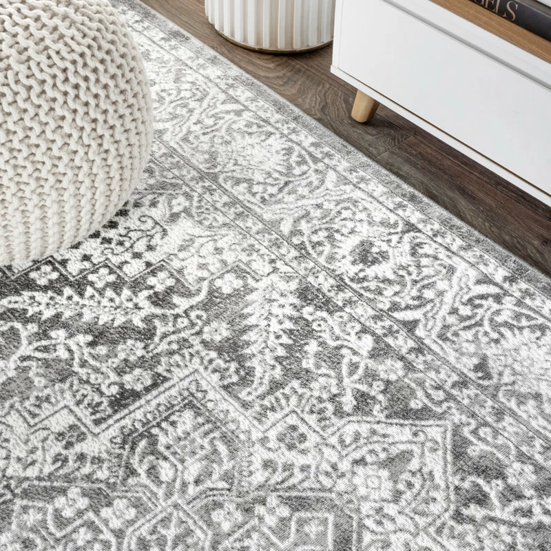 Promo 😉 JONATHAN Y Modern Persian Vintage Medallion Light Grey 8' X 10' Area Rug 🎉 5 Promo 😉 JONATHAN Y Modern Persian Vintage Medallion Light Grey 8' X 10' Area Rug 🎉 - Image 5