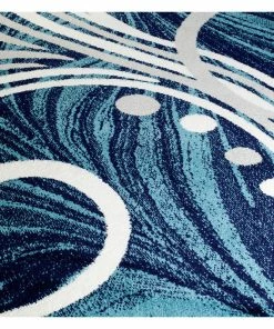 Promo 🤩 Rug And Decor Inc. / Summit Collection Summit Navy Blue Abstract Swirl, Area Rug [Design H61], 7'4"x10'6" 🧨 -Cheap Rugs Store 98815c52095e8f0c 3390 w800 h800 b0 p0