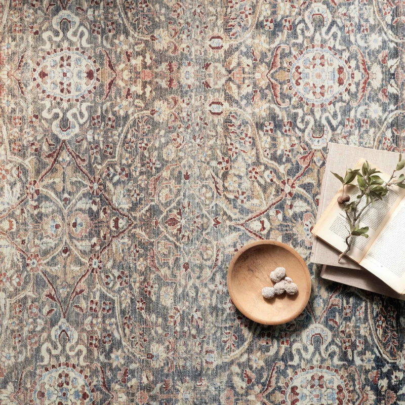 Wholesale 😀 Loloi Rugs Chris Loves Julia X Loloi Jules Denim/Spice 9'-6" X 14' Area Rug 😉 4 Wholesale 😀 Loloi Rugs Chris Loves Julia X Loloi Jules Denim/Spice 9'-6" X 14' Area Rug 😉 - Image 4