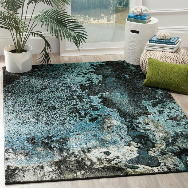 Cheapest 💯 Safavieh Glacier Collection GLA125 Rug, Blue/Multi, 5'3"x7'6" 👏 3 Cheapest 💯 Safavieh Glacier Collection GLA125 Rug, Blue/Multi, 5'3"x7'6" 👏 - Image 3