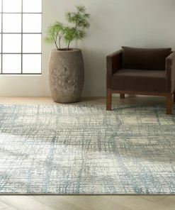 Cheap ⌛ Nourison Calvin Klein Ck950 Rush Ck950 Area Rug, Ivory/Blue, 8'x10' 👍 -Cheap Rugs Store 9b71f2ca0e854361 4775 w800 h800 b0 p0