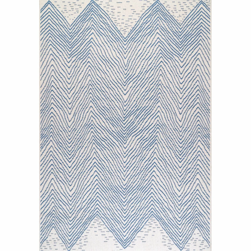 Best deal ⌛ NuLOOM Geometric Chevron Outdoor Area Rug, Blue, Blue, 7'6"x10'9" ✨ 2 Best deal ⌛ NuLOOM Geometric Chevron Outdoor Area Rug, Blue, Blue, 7'6"x10'9" ✨ - Image 2