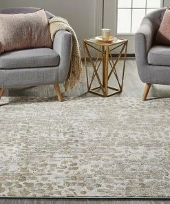 Promo ✨ Feizy Rugs Weave & Wander Vanhorn Metallic Animal Print Rug, Beige, 2'10"x7'10" 👍