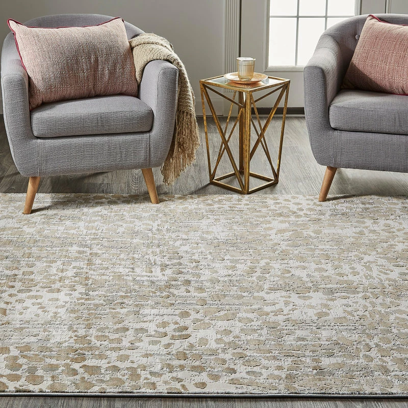 Promo ✨ Feizy Rugs Weave & Wander Vanhorn Metallic Animal Print Rug, Beige, 2'10"x7'10" 👍 1 Promo ✨ Feizy Rugs Weave & Wander Vanhorn Metallic Animal Print Rug, Beige, 2'10"x7'10" 👍